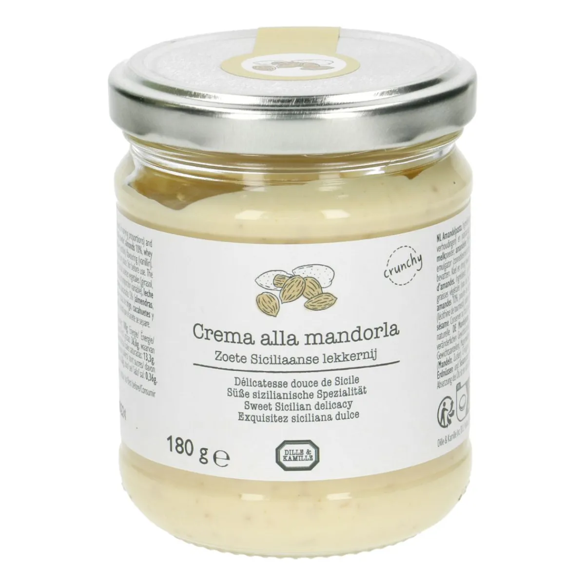 Crème*DILLE & KAMILLE Amandelpasta, 180 gram