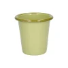Picknick|Bekers En Mokken*DILLE & KAMILLE Beker, emaille, lichtgroen met een olijfgroene rand, Ø8 CM