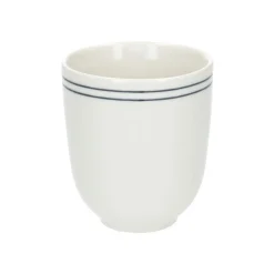 Koffiekopjes|Bekers En Mokken*DILLE & KAMILLE Beker met blauwe streep, organisch, porselein, Ø 7,6 cm