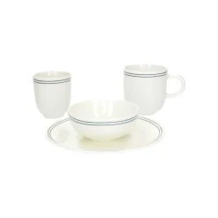 Koffiekopjes|Bekers En Mokken*DILLE & KAMILLE Beker met blauwe streep, organisch, porselein, Ø 7,6 cm