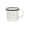 Bekers En Mokken*DILLE & KAMILLE Beker met oor, emaille, iconen, 300 ml