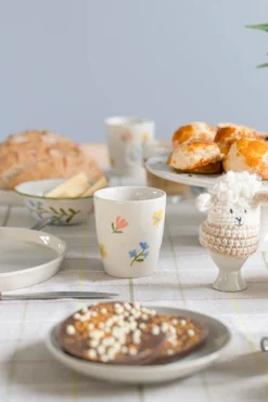 Bekers En Mokken|Serviessets*DILLE & KAMILLE Beker, steengoed, kleine bloemetjes, Ø 7,5 cm