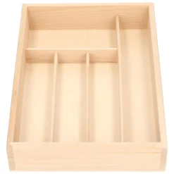 Bestekbakken*DILLE & KAMILLE Bestekbak met 5 vakken, beukenhout, 34 x 24,5 cm