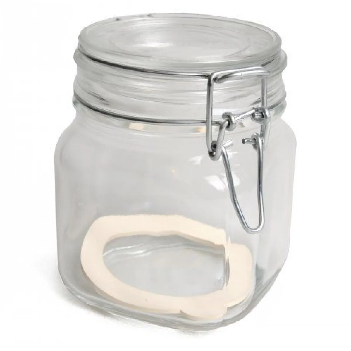 Inmaken & Wecken*DILLE & KAMILLE Beugelpot, glas, vierkant, 0,75 l