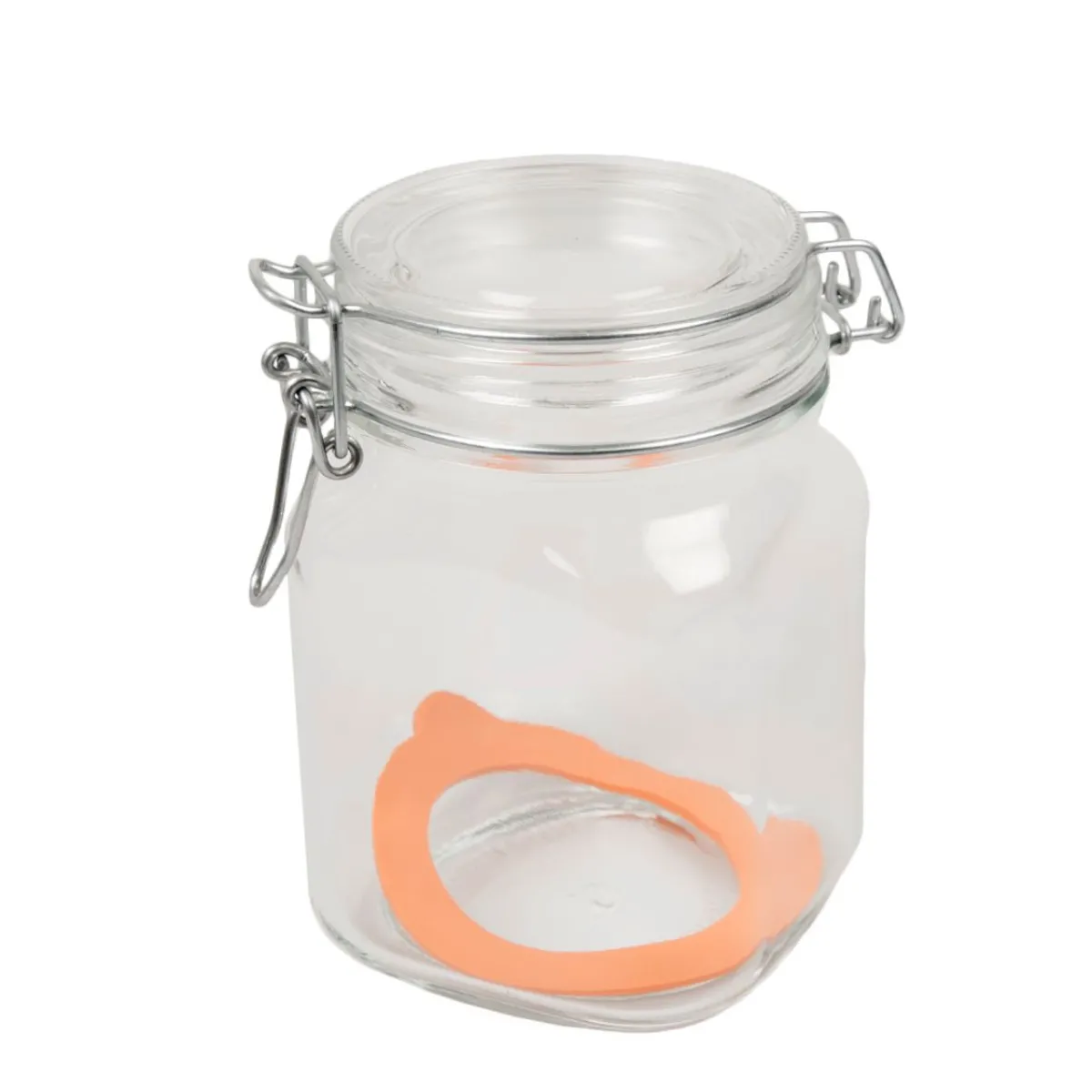 Inmaken & Wecken*DILLE & KAMILLE Beugelpot, glas, vierkant, 2 l