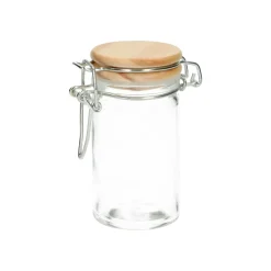 Inmaken & Wecken|Kruidenpotjes*DILLE & KAMILLE Beugelpotje met houten dop, glas, 90 ml