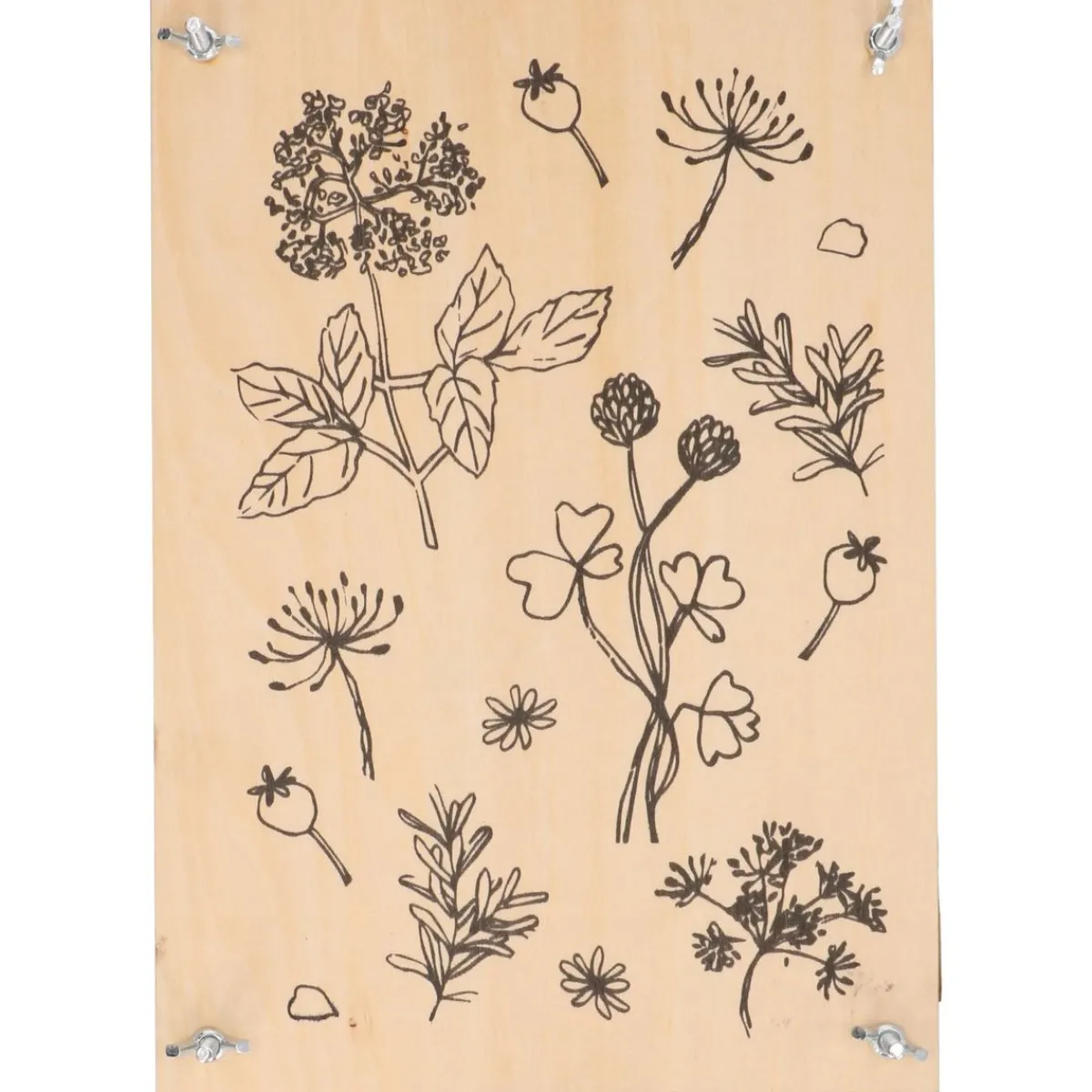 Herfst Decoratie|Diy*DILLE & KAMILLE Bloemenpers, hout, 29,7 x 21 cm