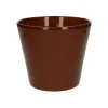 Bloempotten*DILLE & KAMILLE Bloempot, aardewerk, cognacbruin, Ø 17,5 cm