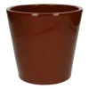 Bloempotten*DILLE & KAMILLE Bloempot, aardewerk, cognacbruin, Ø 20 cm