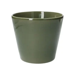 Bloempotten*DILLE & KAMILLE Bloempot, aardewerk, donkergroen, Ø 17,5 cm