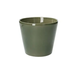 Bloempotten*DILLE & KAMILLE Bloempot, aardewerk, donkergroen, Ø 15,5 cm