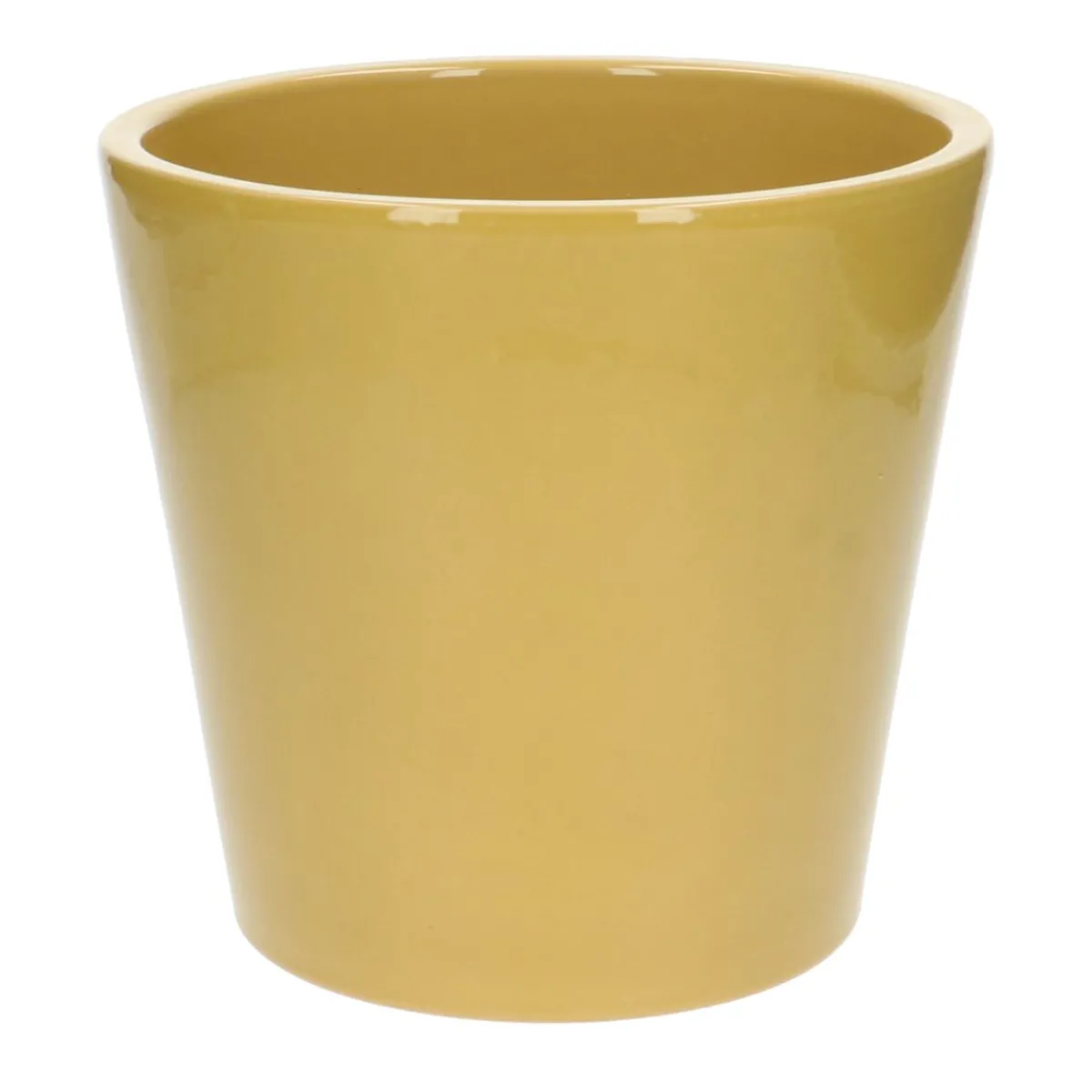 Bloempotten*DILLE & KAMILLE Bloempot, aardewerk, geel, Ø 20 cm