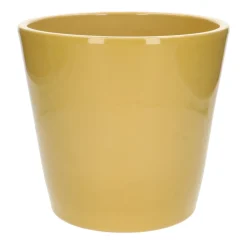 Bloempotten*DILLE & KAMILLE Bloempot, aardewerk, geel, Ø 25 cm