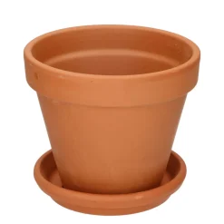 Terracotta Bloempotten*DILLE & KAMILLE Bloempot met schotel, terracotta, Ø 19 cm