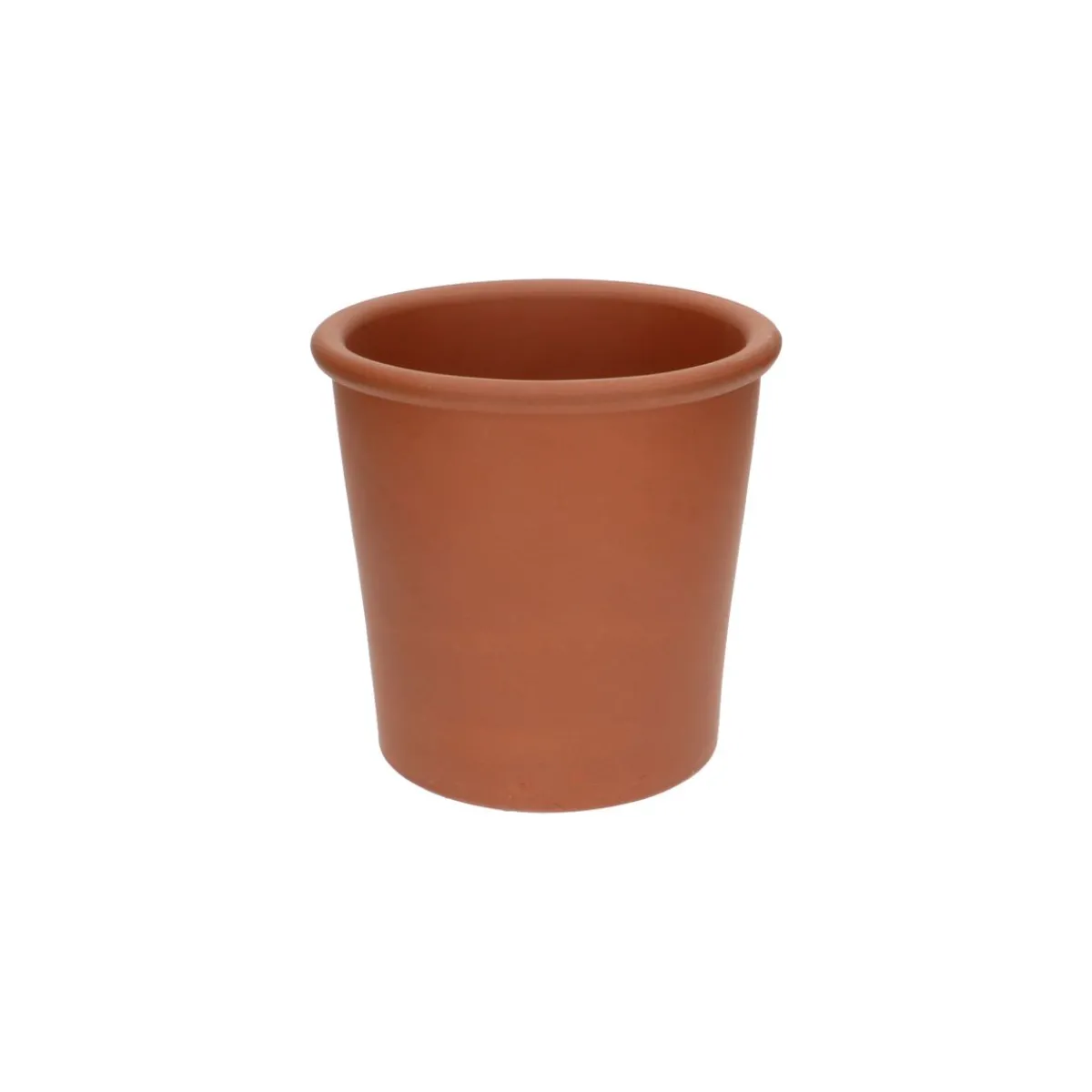 Terracotta Bloempotten*DILLE & KAMILLE Bloempot ronde rand, donker terracotta, ø 17 cm