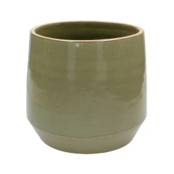 Bloempotten*DILLE & KAMILLE Bloempot, steengoed, groen, Ø 21 cm