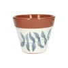 Terracotta Bloempotten*DILLE & KAMILLE Bloempot, terracotta, blauw bladsilhouet, Ø 17 cm