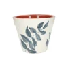 Terracotta Bloempotten*DILLE & KAMILLE Bloempot, terracotta, blauw bladsilhouet, Ø 19 cm