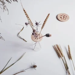 Vazen*DILLE & KAMILLE Bloemverdeler, rubberhout, Ø 6,5 cm