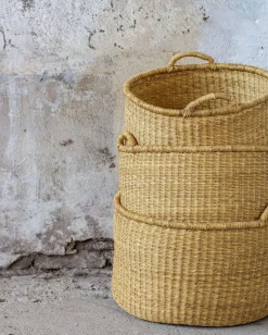 Rieten Manden*DILLE & KAMILLE Bolgamand, Ø 37 cm