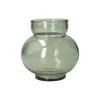 Vazen*DILLE & KAMILLE Bolvormige vaas, gerecycled glas, groen, Ø14,2 cm