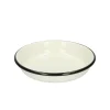 Picknick|Borden*DILLE & KAMILLE Bord diep, emaille, zwart/wit, Ø 15 cm