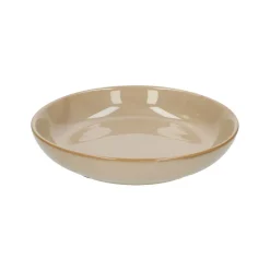 Borden|Serviessets*DILLE & KAMILLE Bord diep reactief glazuur, steengoed, zand, Ø 22 cm