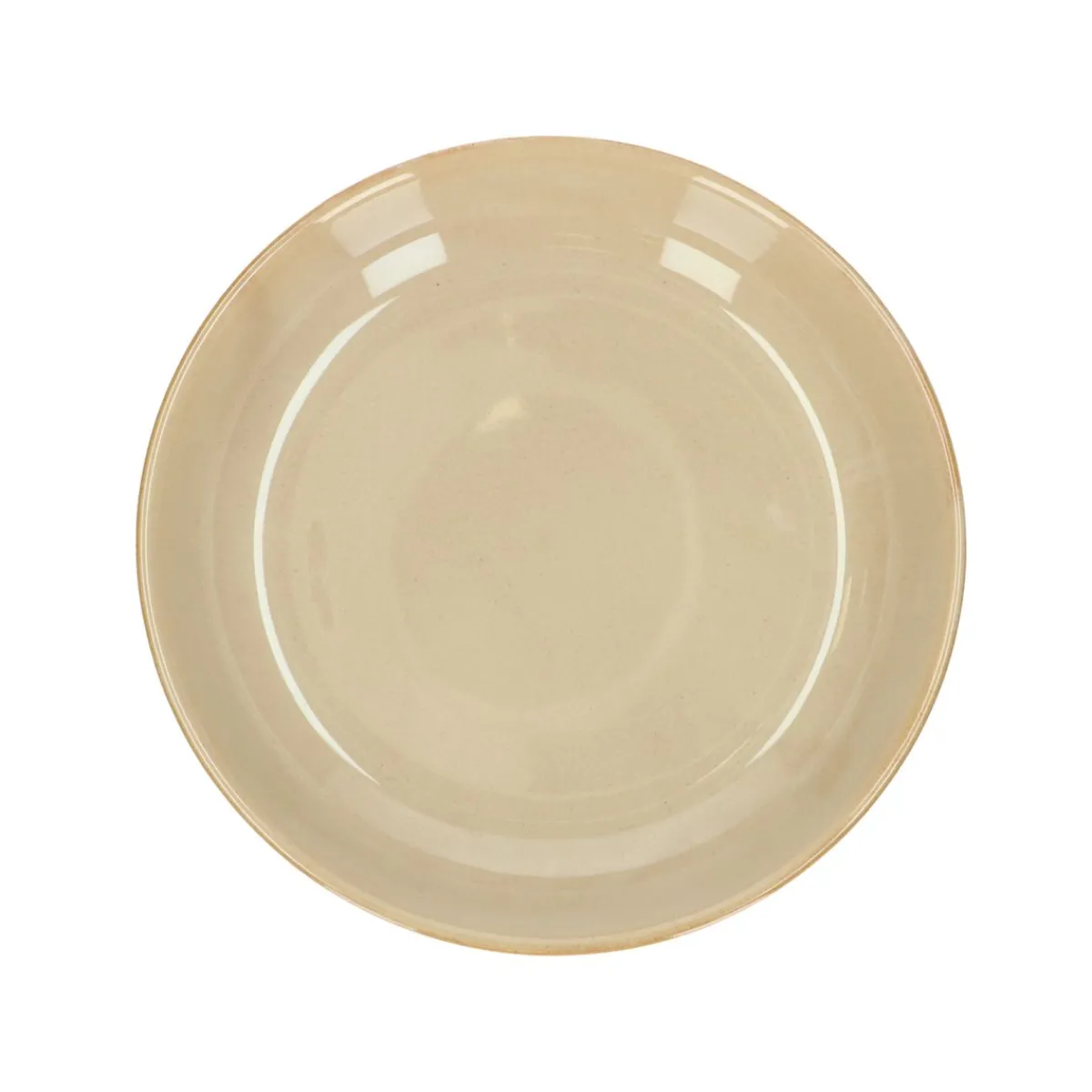 Borden|Serviessets*DILLE & KAMILLE Bord diep reactief glazuur, steengoed, zand, Ø 22 cm