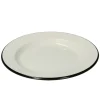 Picknick|Borden*DILLE & KAMILLE Bord, emaille, zwart/wit, Ø 26 cm