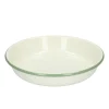 Picknick|Borden*DILLE & KAMILLE Bord pasta, emaille, groengrijs/wit, Ø 23 cm
