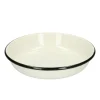 Picknick|Borden*DILLE & KAMILLE Bord pasta, emaille, zwart/wit, Ø 23 cm