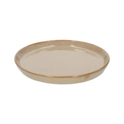 Borden|Serviessets*DILLE & KAMILLE Bord reactief glazuur, steengoed, zand, Ø 20.5 cm