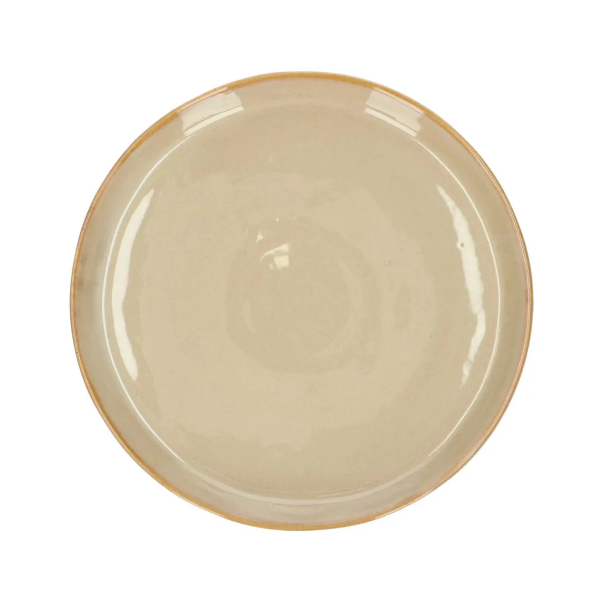 Borden|Serviessets*DILLE & KAMILLE Bord reactief glazuur, steengoed, zand, Ø 20.5 cm