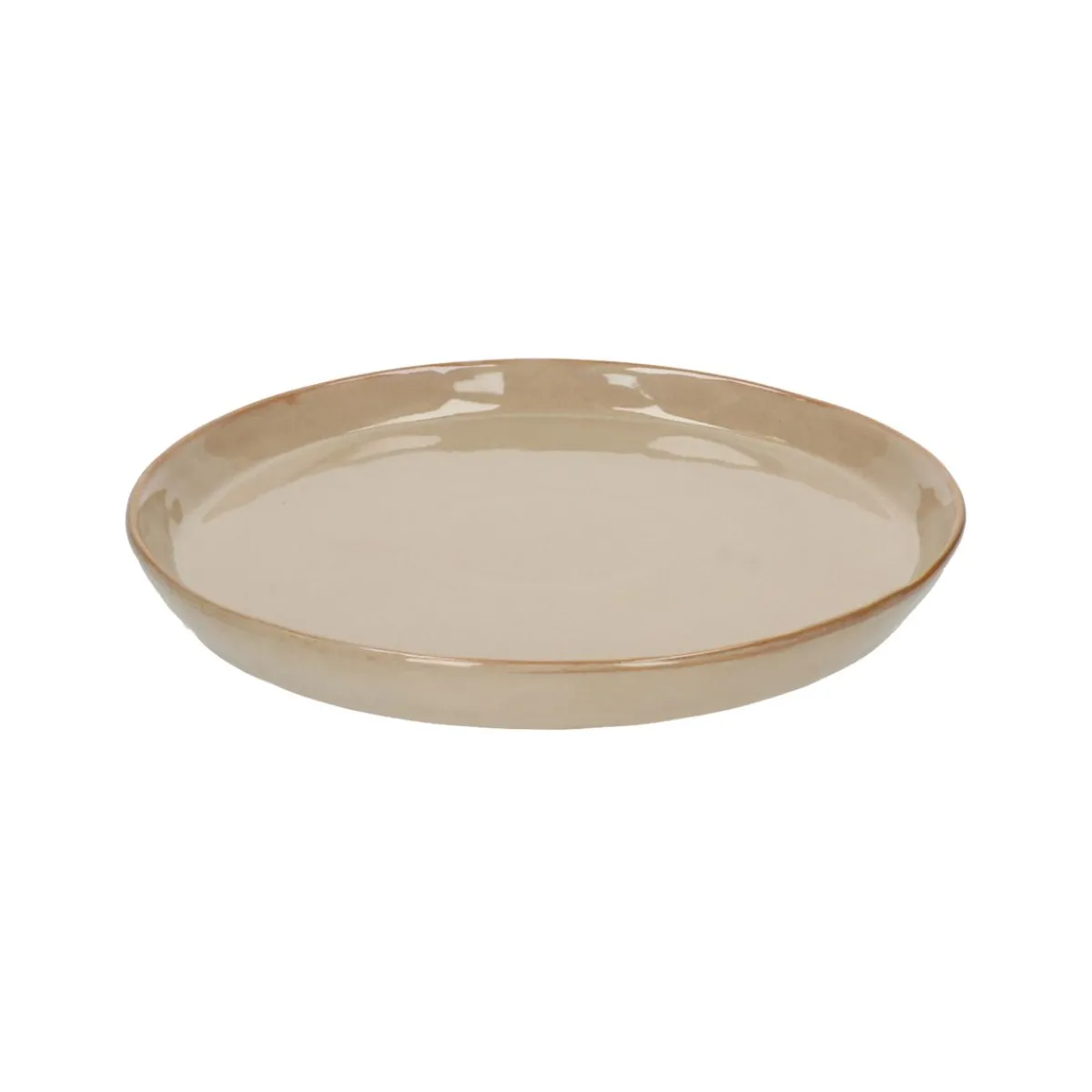 Borden|Serviessets*DILLE & KAMILLE Bord reactief glazuur, steengoed, zand, Ø 26 cm