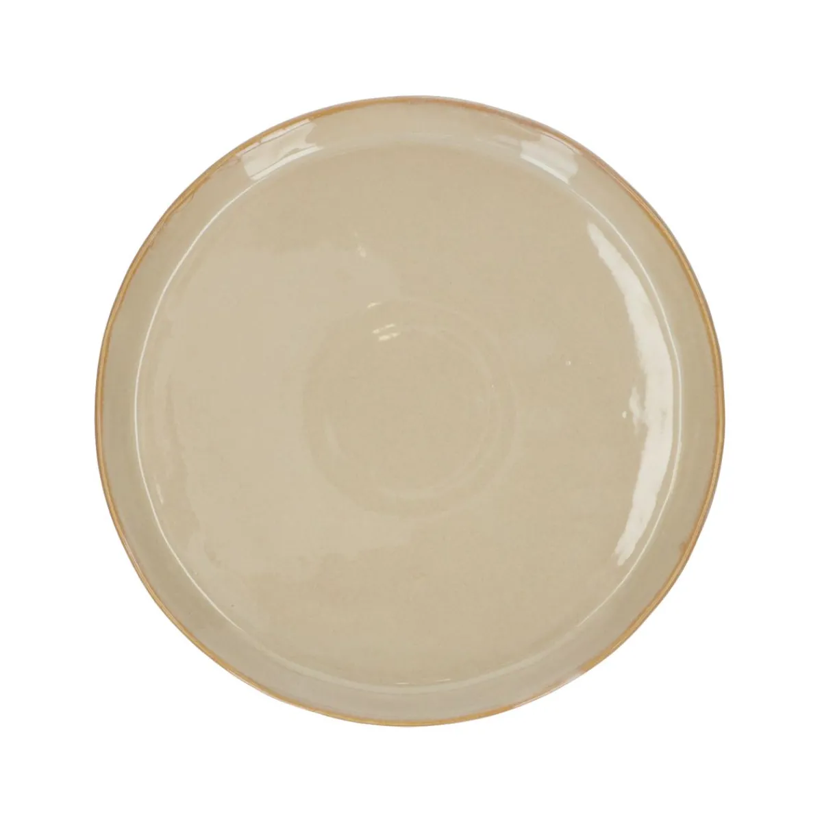 Borden|Serviessets*DILLE & KAMILLE Bord reactief glazuur, steengoed, zand, Ø 26 cm