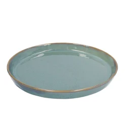 Borden|Serviessets*DILLE & KAMILLE Bord reactieve glazuur, steengoed, groen, Ø 20,5 cm