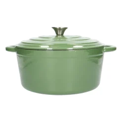 Pannen Vol Smaak|Pannen*DILLE & KAMILLE Braadpan, gietijzer, groen, Ø 29 cm