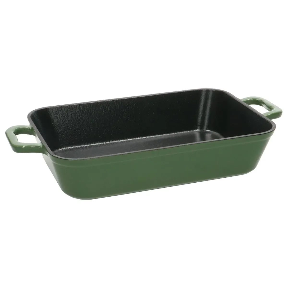 Pannen Vol Smaak|Bakken Met Peren*DILLE & KAMILLE Braadslede, gietijzer, groen, 40 x 22 cm