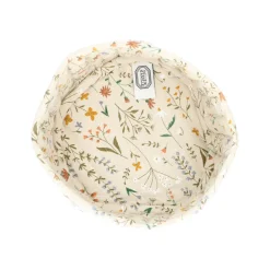 Rieten Manden*DILLE & KAMILLE Broodmandje, GOTS bio-katoen, veldbloemen, 20 cm