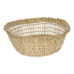 Rieten Manden*DILLE & KAMILLE Broodmandje, zeegras, open
