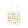 Canvas Tassen|Boodschappentassen*DILLE & KAMILLE Canvas tas, , bio-katoen, geveltjes, 38 x 38 cm