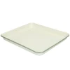 Picknick|Kaarsenplateaus*DILLE & KAMILLE Dienblad, emaille, groengrijs/wit, 31 x 27 cm