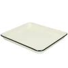 Picknick|Kaarsenplateaus*DILLE & KAMILLE Dienblad, emaille, zwart/wit, 31 x 27 cm