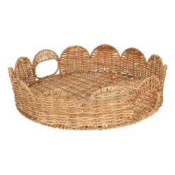 Dienbladen*DILLE & KAMILLE Dienblad, rattan, geschulpt, 40 cm