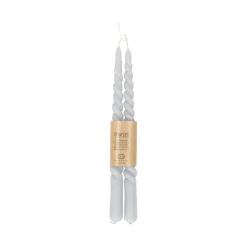 Vorm Kaarsen|Gedraaide Kaarsen*DILLE & KAMILLE Dinerkaars gedraaid, lavendel, 29 cm, set van 2