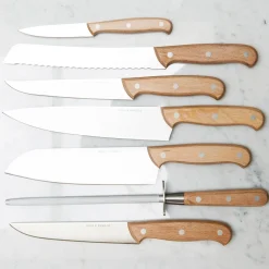 Keuken- & Schilmessen*DILLE & KAMILLE D&K officemes, klein, beukenhouten handvat, 20 cm