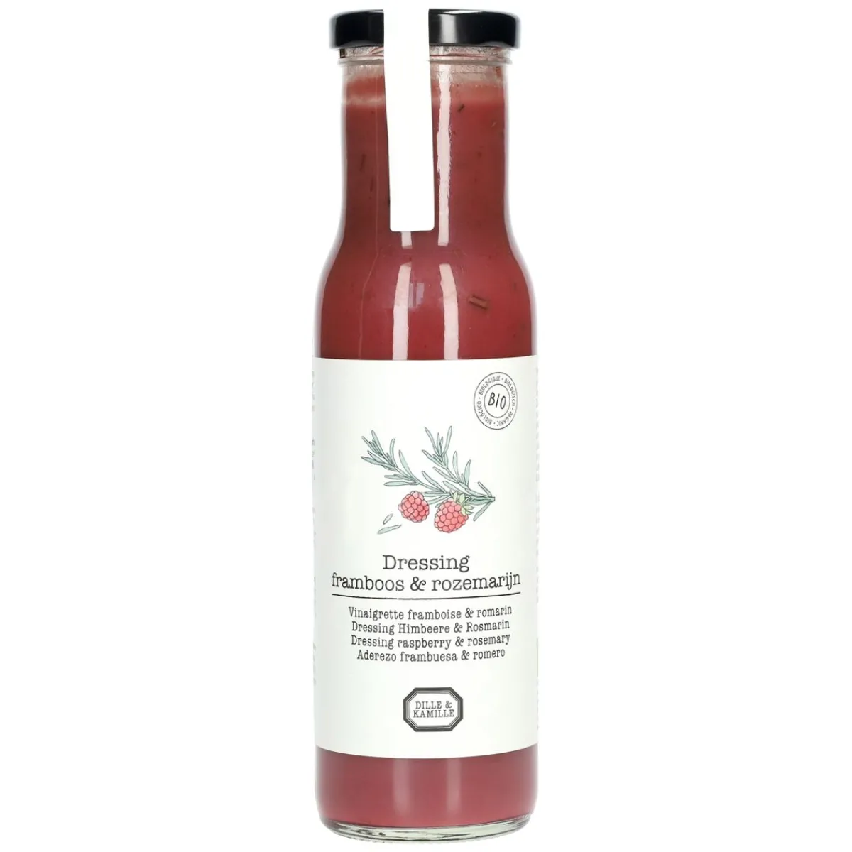 Dressings*DILLE & KAMILLE Dressing, biologisch, framboos/rozemarijn, 250 ml