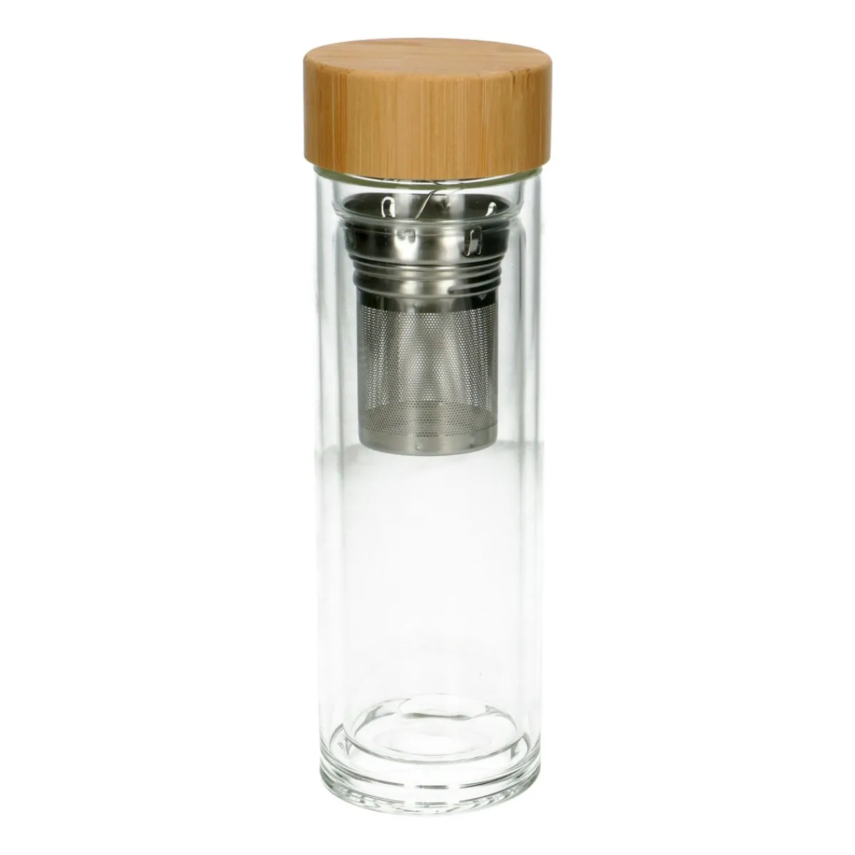 Bekers En Mokken*DILLE & KAMILLE Dubbelwandige infusiefles, hittebestendig glas, 400 ml