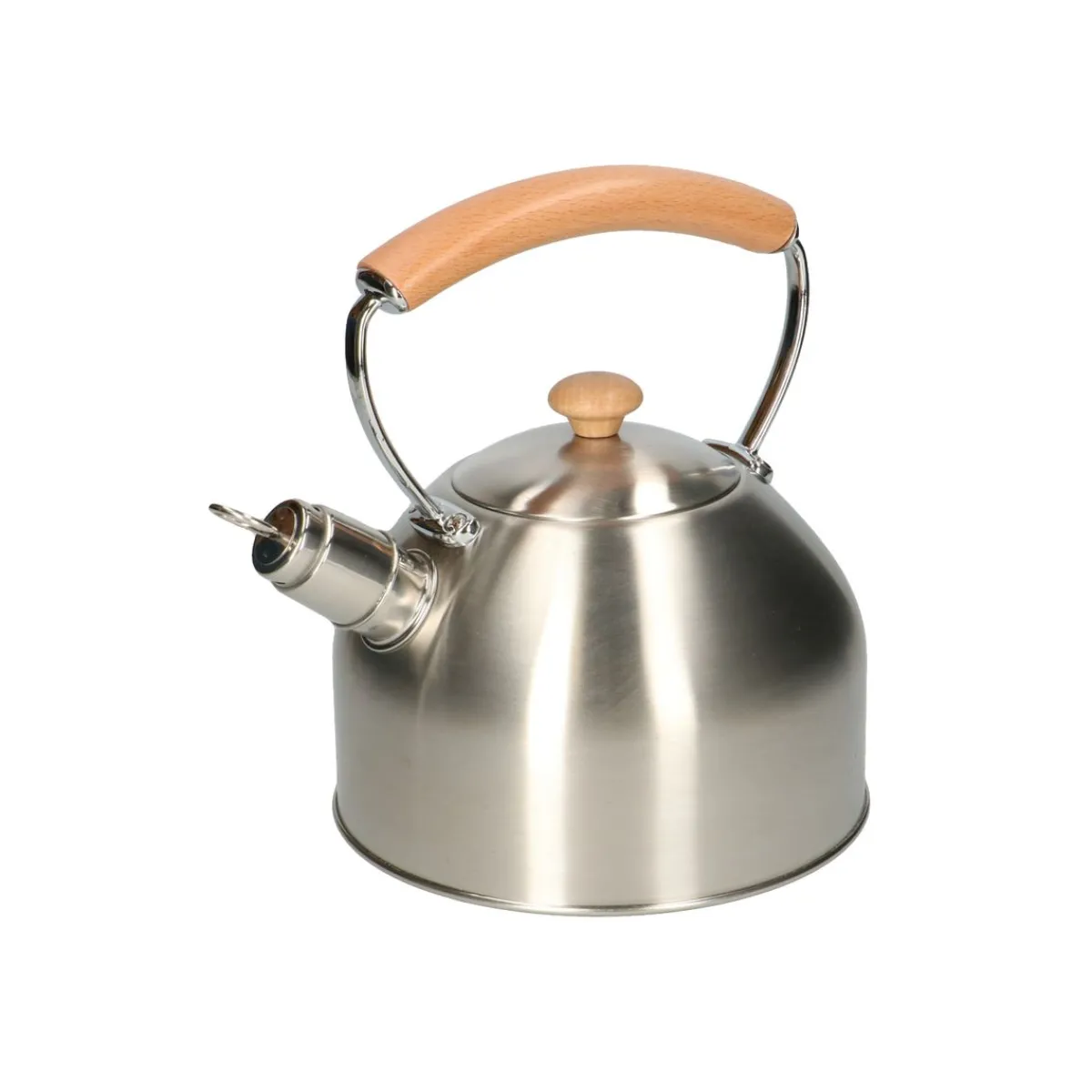 Pannen Vol Smaak|Theepotten*DILLE & KAMILLE Fluitketel, rvs met houten handvat, 2,5 liter