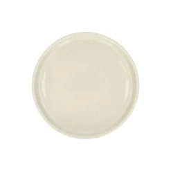 Dessert|Borden*DILLE & KAMILLE Gebaksbord, steengoed, beige, spikkel, Ø 15 cm